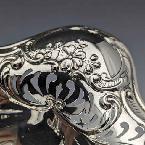 Circa 1895 American Antique Sterling Silver Stem Dish 215g Gorham